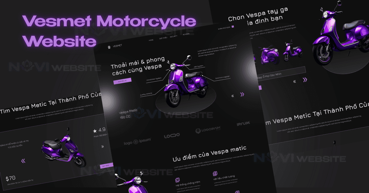 Website landing page xe máy