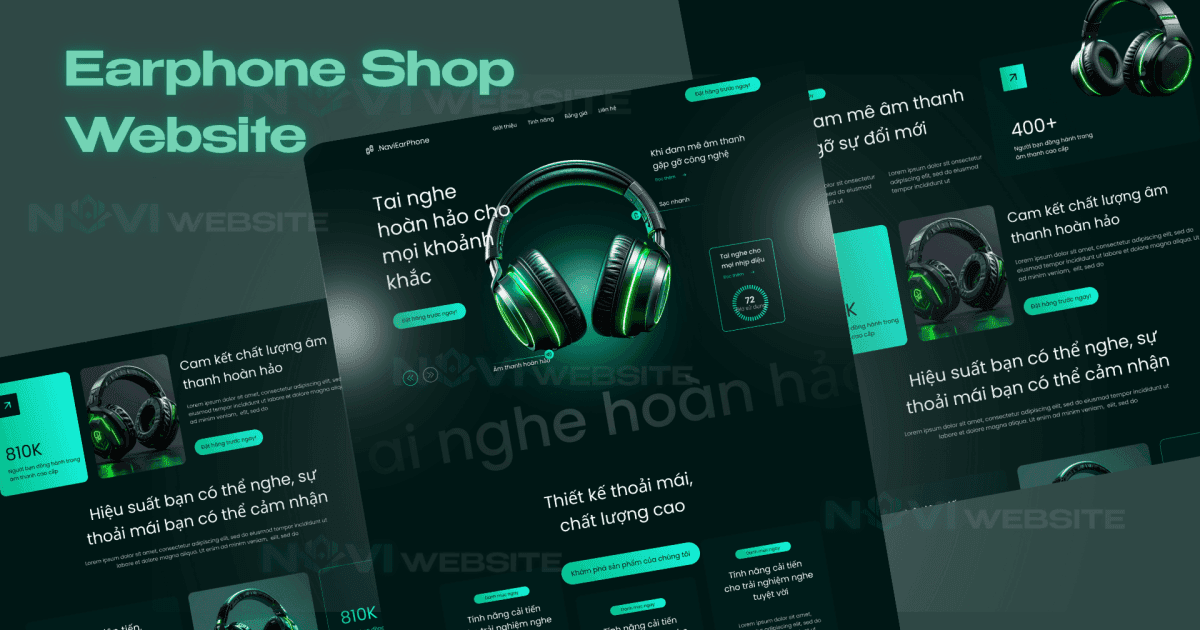Website thương mại điện tử cửa hàng tai nghe