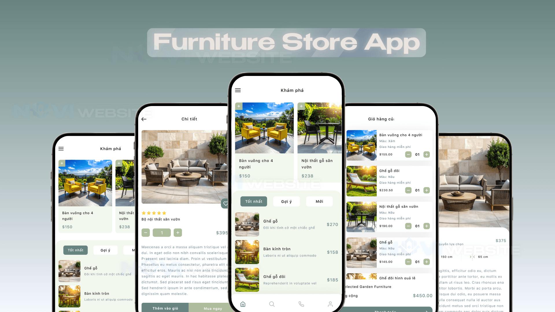 App cửa hàng nội thất sân vườn