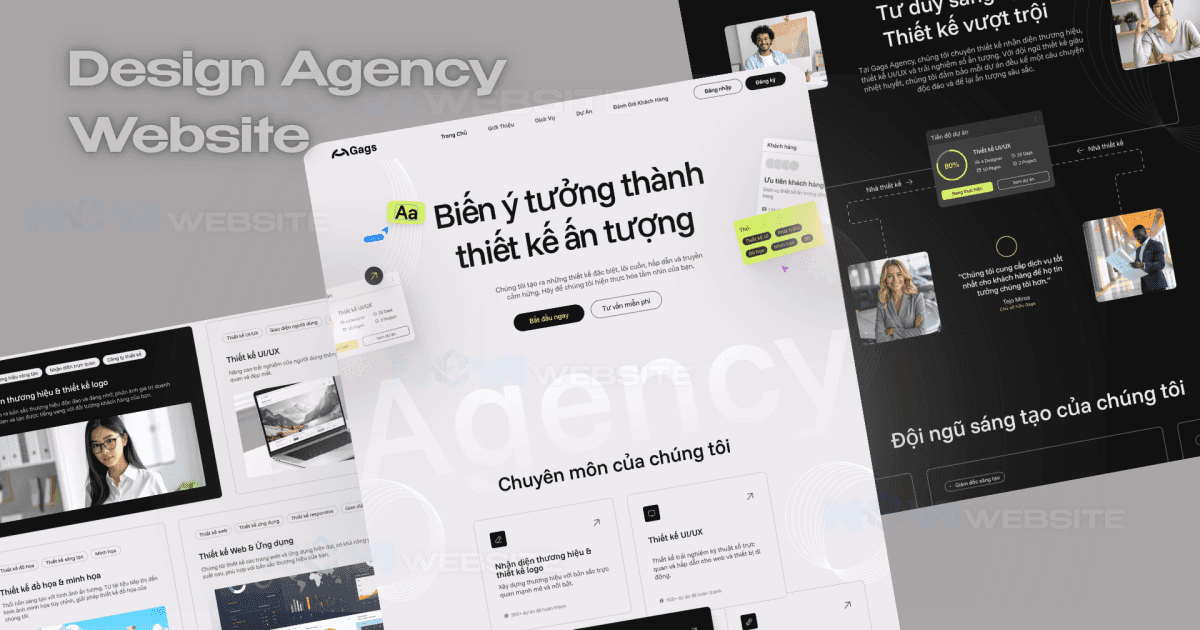 Website landing page agency thiết kế