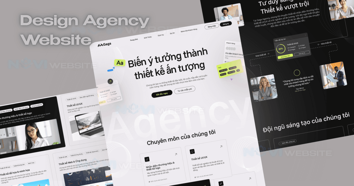 Website landing page agency thiết kế