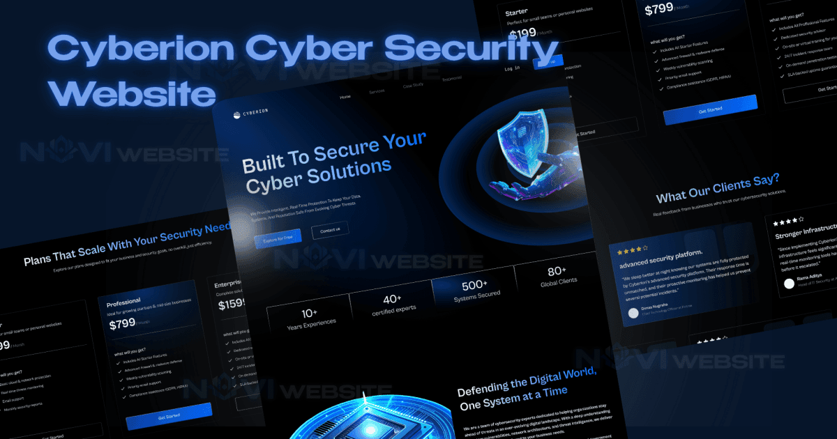 Website landing page an ninh mạng