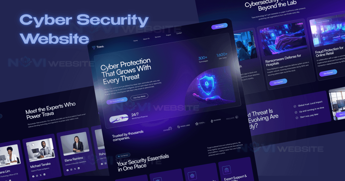 Website landing page an ninh mạng