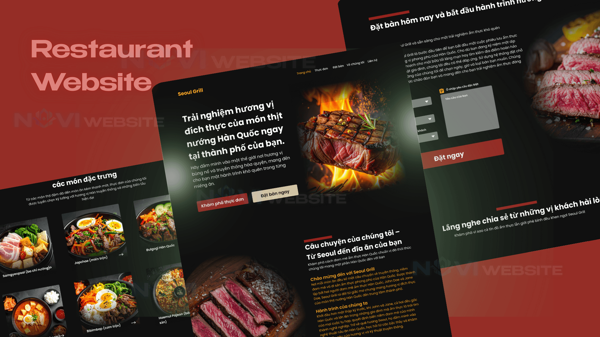 Website nhà hàng BBQ Hàn Quốc