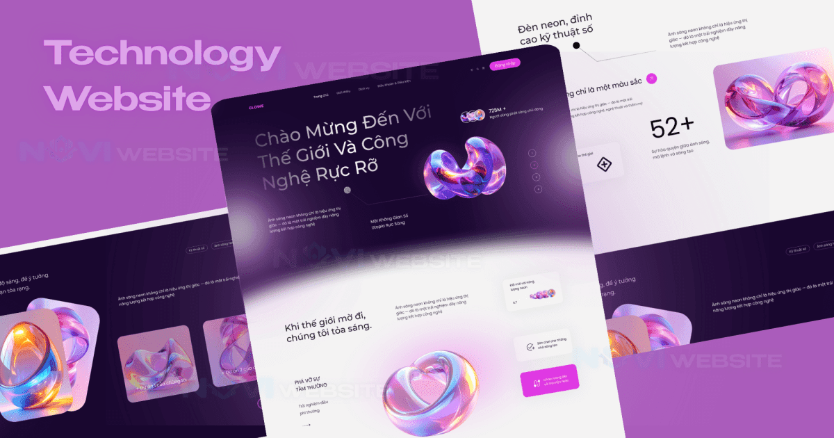 Website landing page công nghệ số & sáng tạo