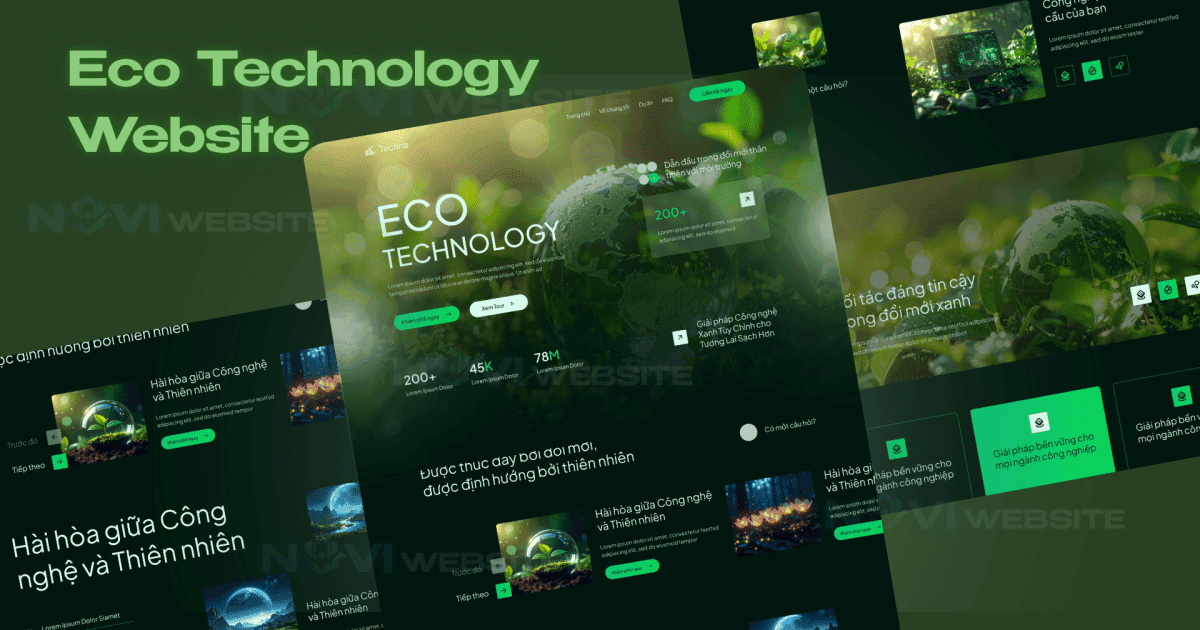 Website landing page công nghệ xanh