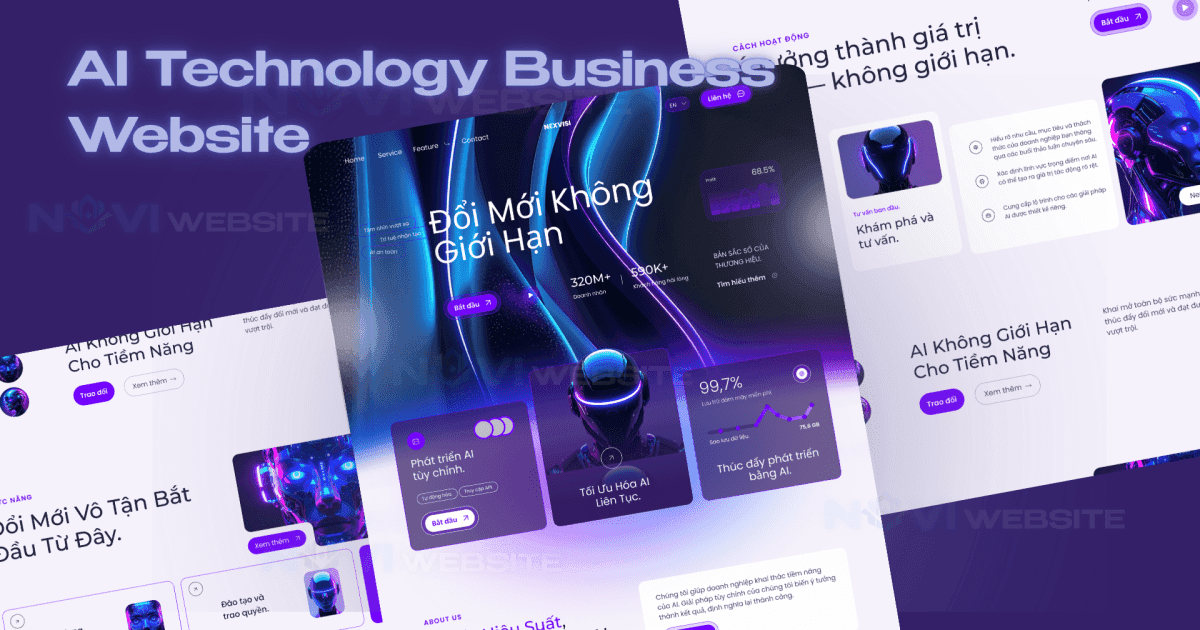 Website landing page doanh nghiệp công nghệ AI