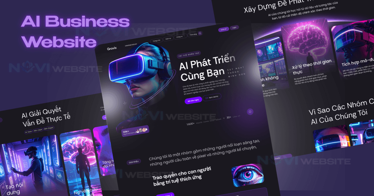 Website landing page doanh nghiệp trí tuệ nhân tạo