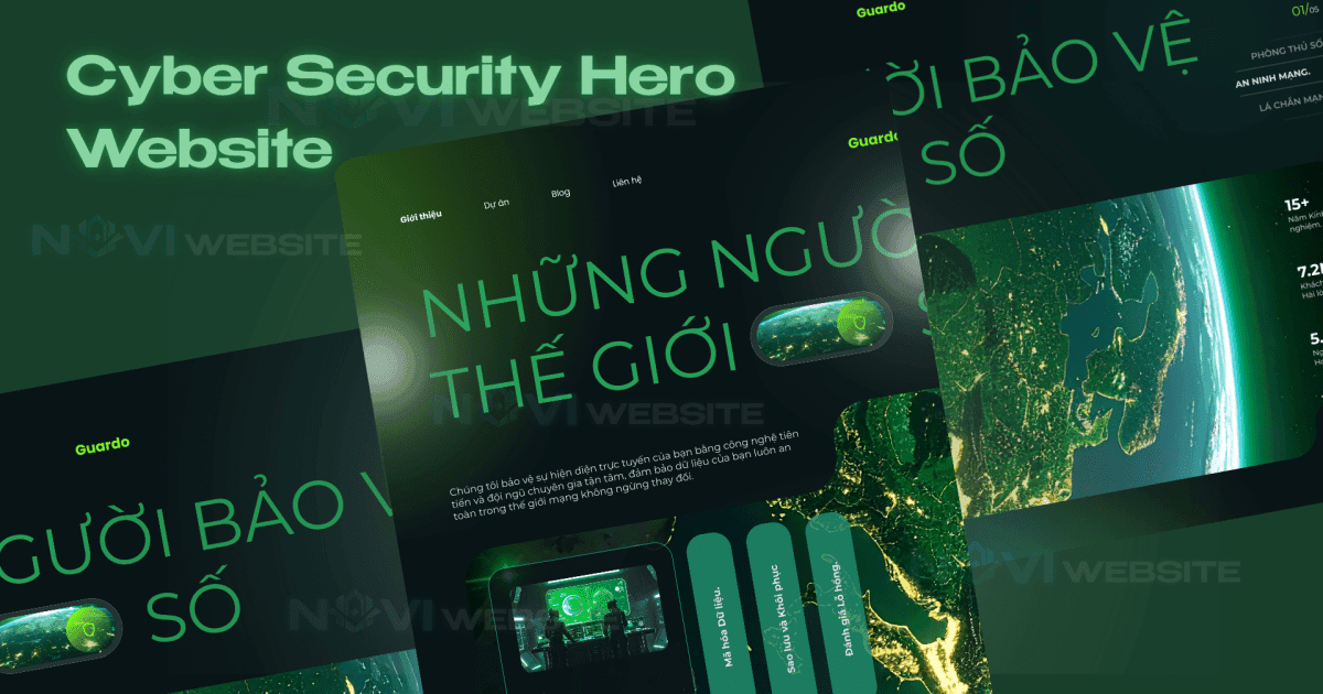 Website landing page giới thiệu an ninh mạng