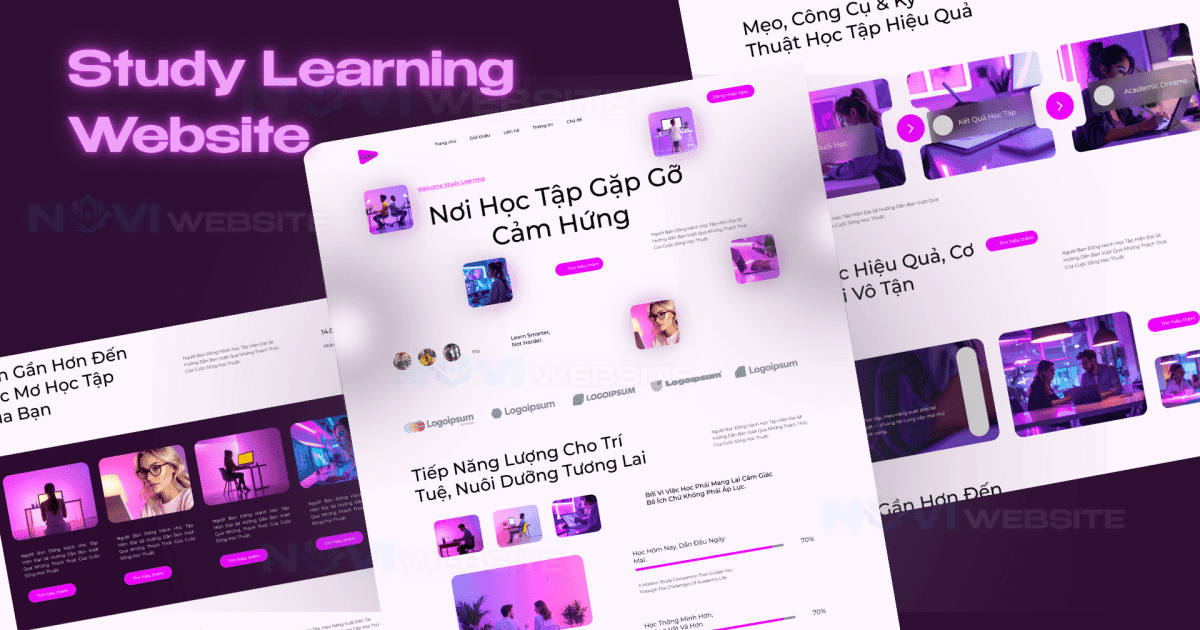 Website landing page học tập & giáo dục