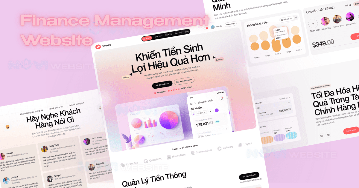 Website landing page tài chính