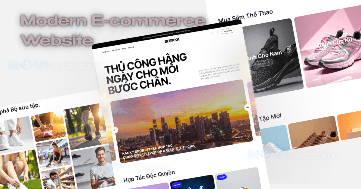 Website landing page thương mại điện tử hiện đại