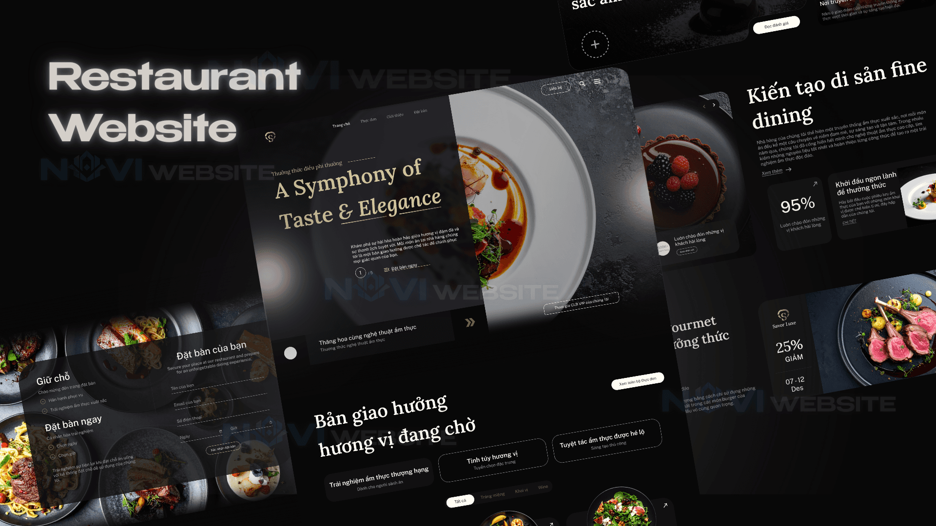 Website nhà hàng sang trọng