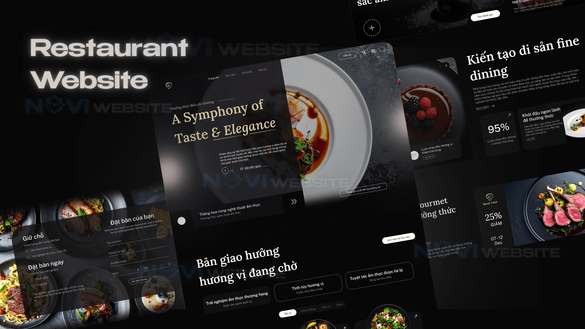 Website nhà hàng sang trọng