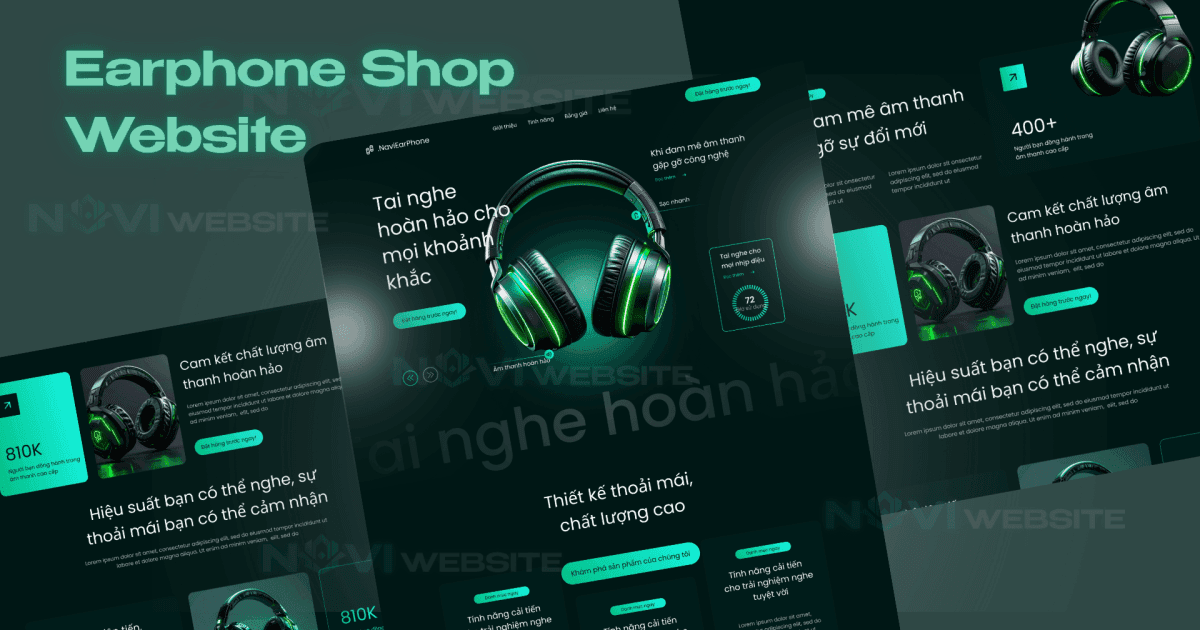 Website thương mại điện tử cửa hàng tai nghe