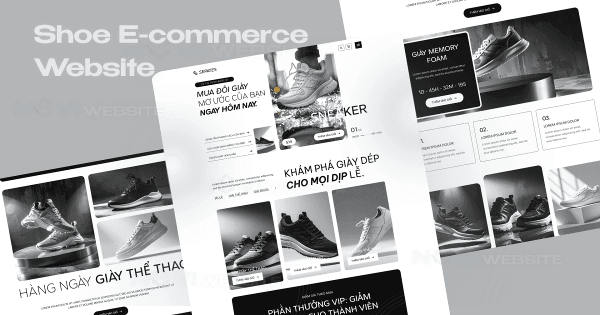 Website thương mại điện tử giày dép