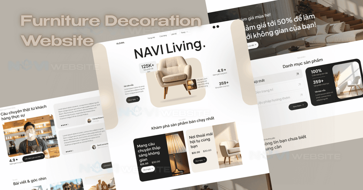 Website thương mại điện tử nội thất & trang trí