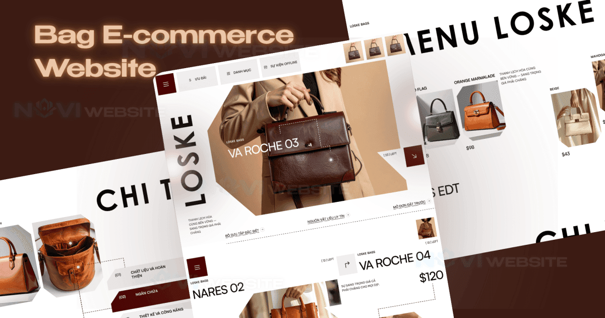 Website thương mại điện tử túi xách
